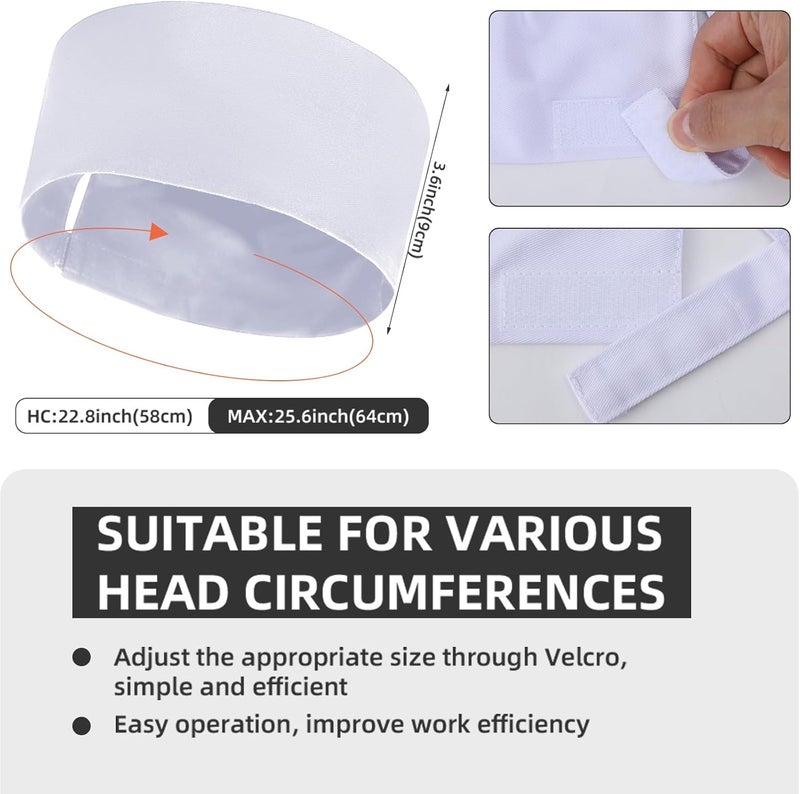 LEQC Chef Skull Cap – Adjustable & Breathable Mesh Chef Hats for Men Women Kitchen Cook Cap, Oil-Resistant Chef Works Hat - Image 4
